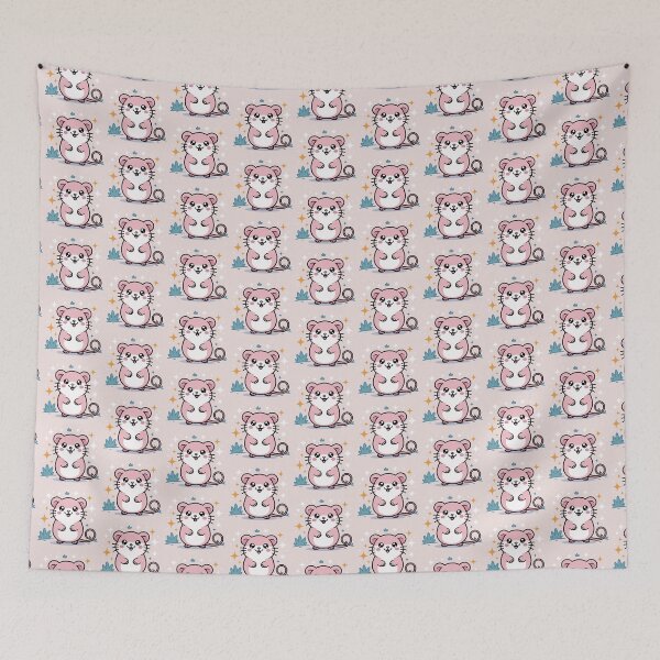Item preview, Cute Pink Hamster Illustration – Kawaii Animal Art designed and sold by Royalsticker.