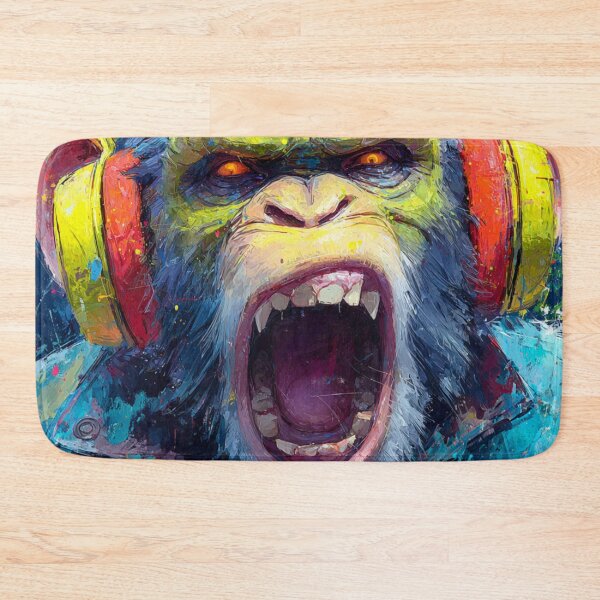 Item preview, Dj Monkey Thinker Evil Cynocephalus With Headphones Art designed and sold by GrinGalore.