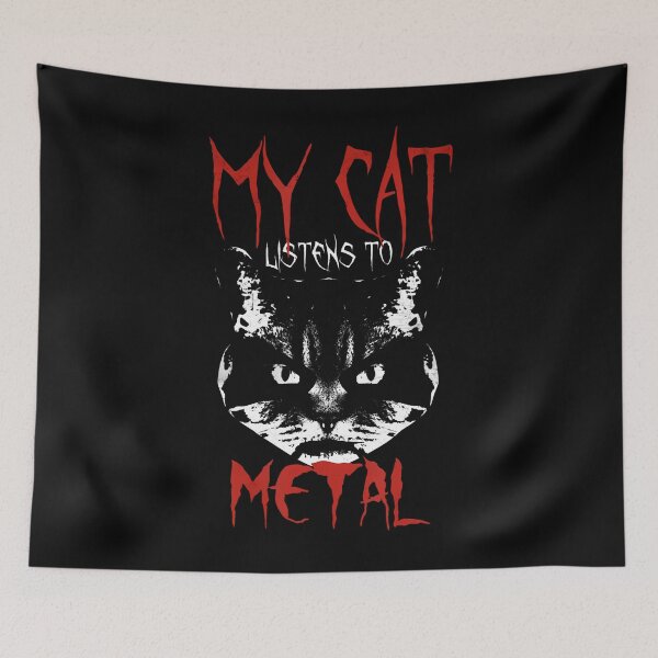 Item preview, My Cat Listens To 	 Design Gothic Rock Black designed and sold by TyrelKoch.