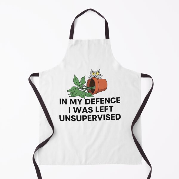 Item preview, In My Defense I Was Left Unsupervised Funny Cat Quote designed and sold by ArtFromBeyond.