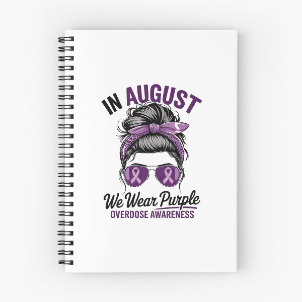 Item preview, Overdose Awareness In August We Wear Purple Messy Bun  designed and sold by SyntaxClaw.