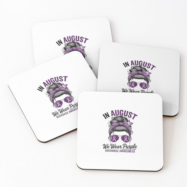 Item preview, Overdose Awareness In August We Wear Purple Messy Bun  designed and sold by SyntaxClaw.