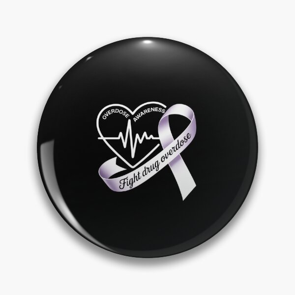 Item preview, Overdose Awareness Month Heart Purple Ribbon Support  designed and sold by AquaKiev.