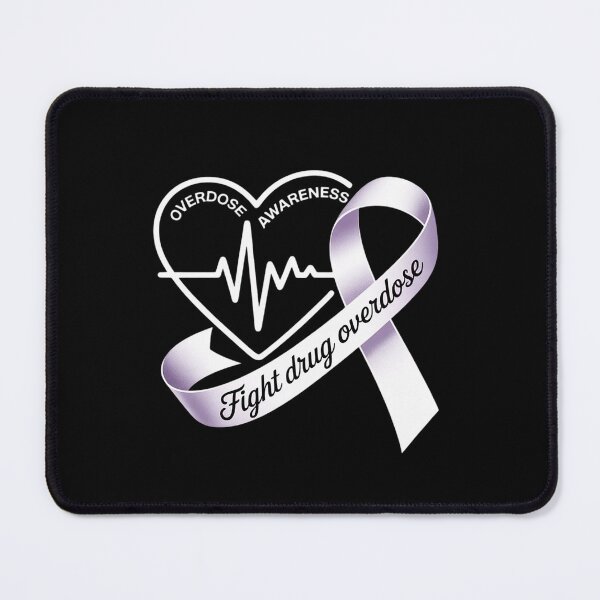 Item preview, Overdose Awareness Month Heart Purple Ribbon Support  designed and sold by AquaKiev.