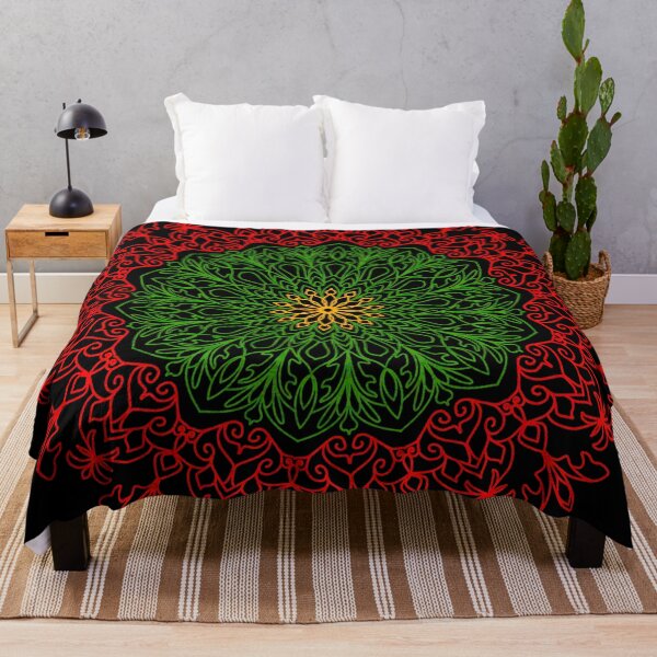 Item preview, "Mandala of Harmony in Red, Green, and Yellow" designed and sold by nighttime1990.