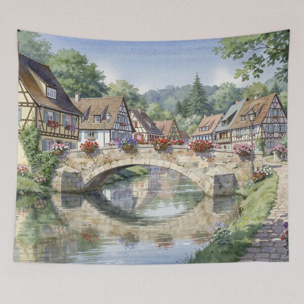 Item preview, Village in Alsace designed and sold by jefboutique6150.