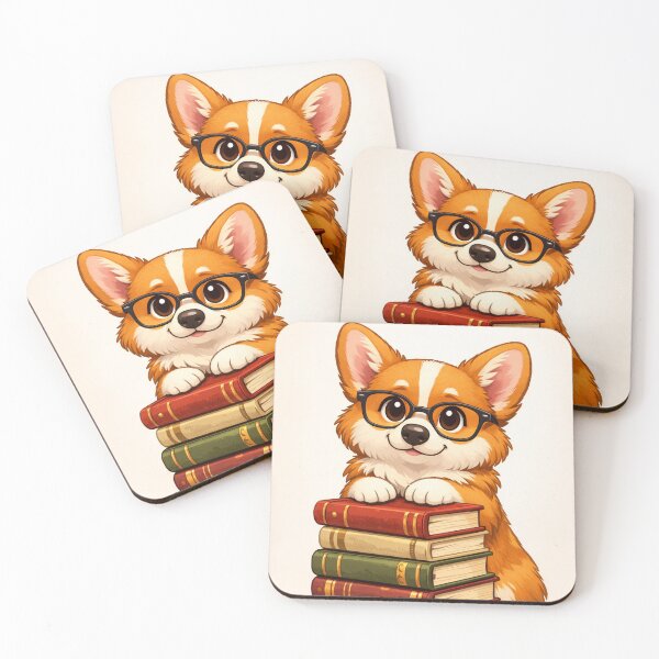 Item preview, Cute Nerdy Corgi with Books – Adorable Study Dog designed and sold by Darlin8888.