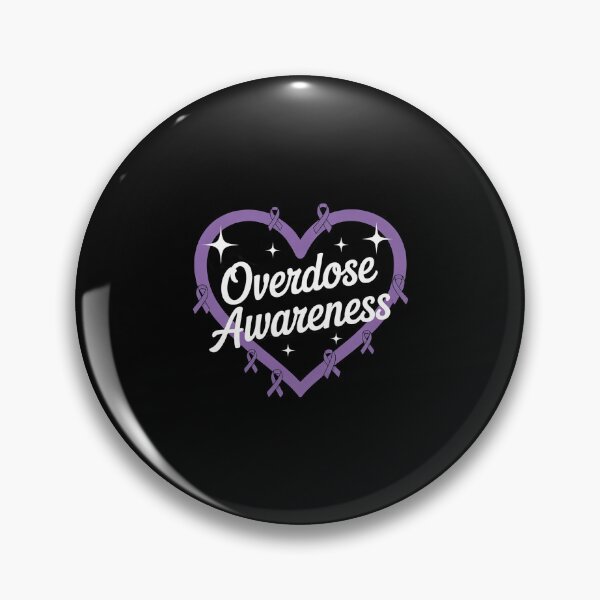 Item preview, Overdose Awareness Purple Ribbon Awareness Butterfly Heart designed and sold by AquaKiev.