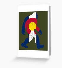 Bigfoot Colorado Patriotic Greeting Card