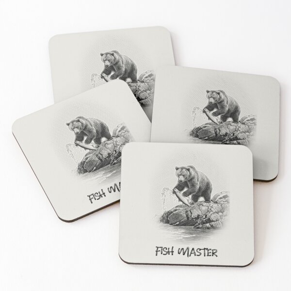 Item preview, Fish Master Bear Fishing Vintage designed and sold by RPrintPulse.