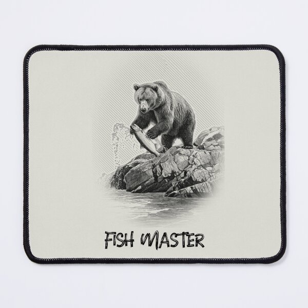 Item preview, Fish Master Bear Fishing Vintage designed and sold by RPrintPulse.