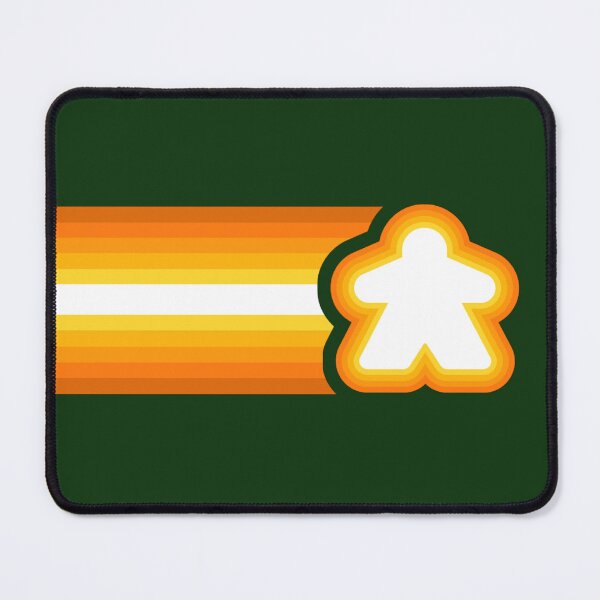 Item preview, Green Orange Retro Lines Meeple Racing Stripes designed and sold by TackyTime.