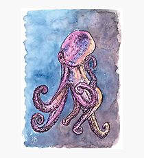 Watercolour Octopus Photographic Print
