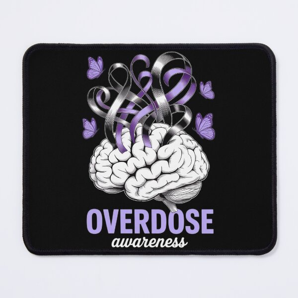 Item preview, Overdose Awareness Purple Ribbon Awareness Butterfly Heart  designed and sold by AquaKiev.