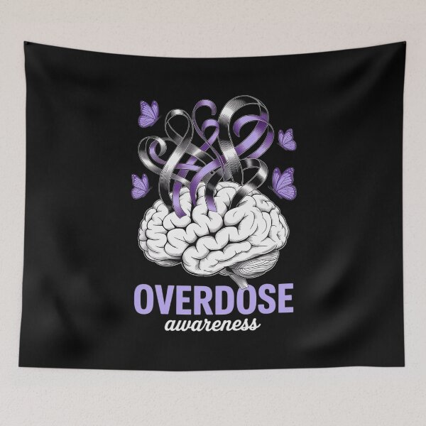 Item preview, Overdose Awareness Purple Ribbon Awareness Butterfly Heart  designed and sold by AquaKiev.