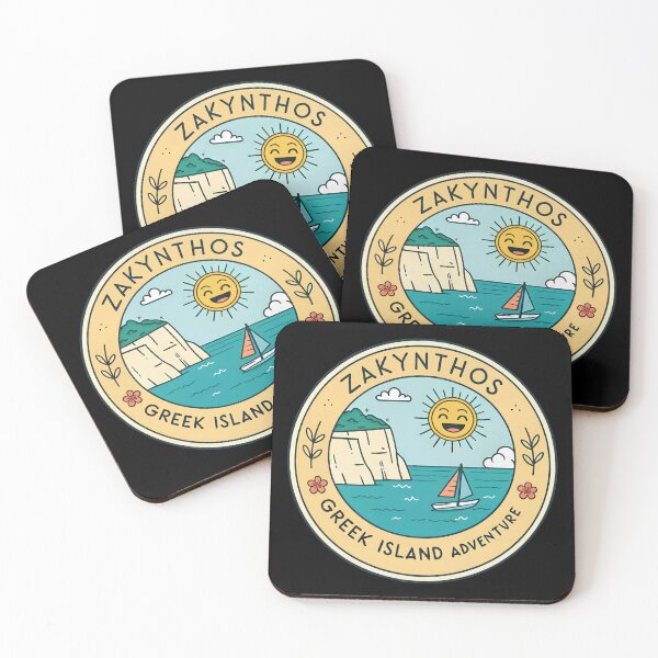 Item preview, Zakynthos Travel  – Greek Island Cartoon Sticker Illustration designed and sold by VividOrganica.