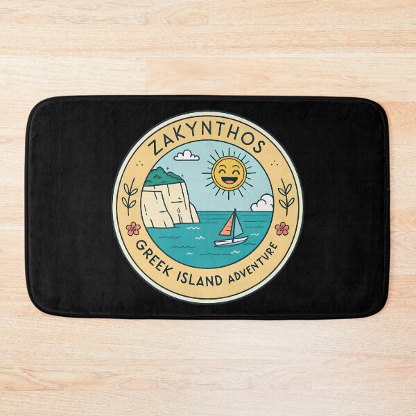 Item preview, Zakynthos Travel  – Greek Island Cartoon Sticker Illustration designed and sold by VividOrganica.