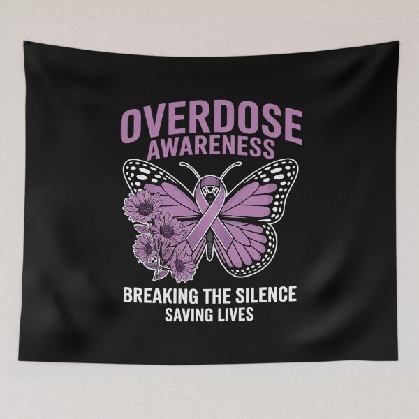 Item preview, Overdose Awareness Purple Ribbon Drug Addiction Heart  designed and sold by AquaKiev.