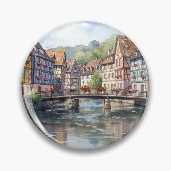 Item preview, Alsatian village and its footbridge designed and sold by jefboutique6150.