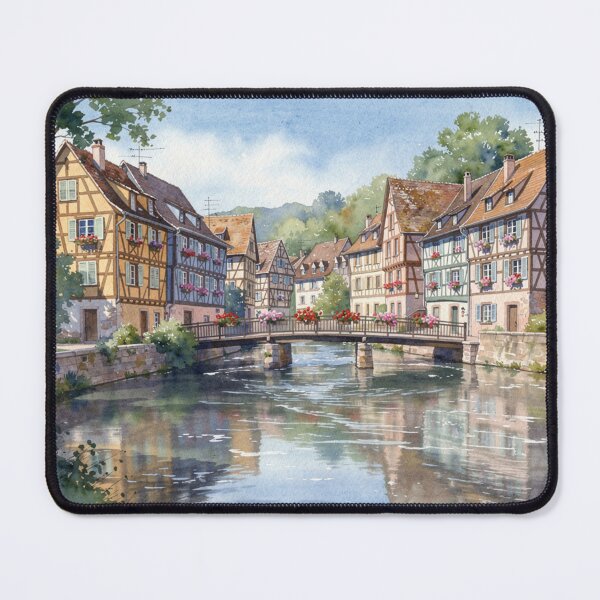 Item preview, Alsatian village and its footbridge designed and sold by jefboutique6150.