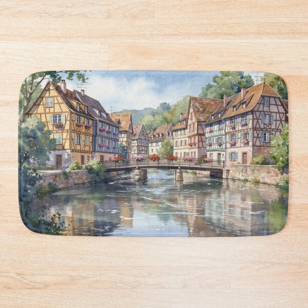 Item preview, Alsatian village and its footbridge designed and sold by jefboutique6150.