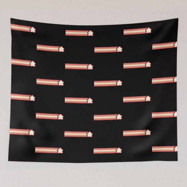 Item preview, Pink Black Retro Lines Meeple Racing Stripes designed and sold by TackyTime.
