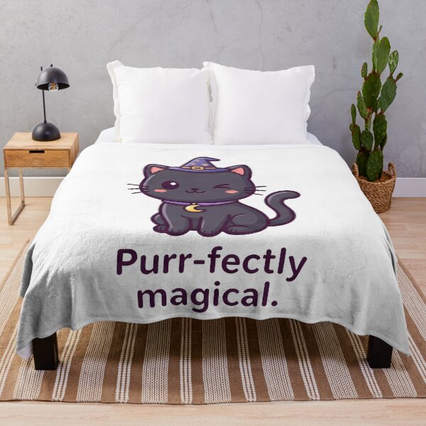 Item preview, Cute Purrfectly Magical Black Cat Halloween designed and sold by k3rstman1.