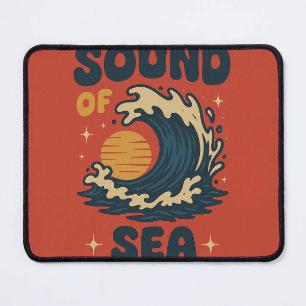 Item preview, Sound of Sea - Retro 70s Groovy Wave Art designed and sold by Teeseas Wave.