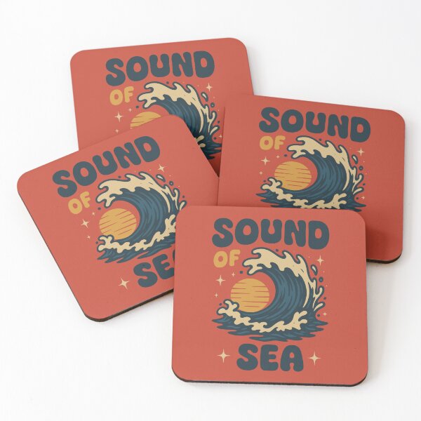 Item preview, Sound of Sea - Retro 70s Groovy Wave Art designed and sold by Teeseas Wave.