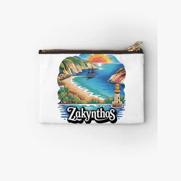 Item preview, Zakynthos Coastline Illustration – Stylized Greek Island Travel  designed and sold by VividOrganica.