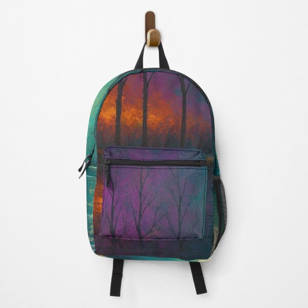 Item preview, Moonlit Mirage Fiery Trees and Teal Reflections designed and sold by Joey Santiago.