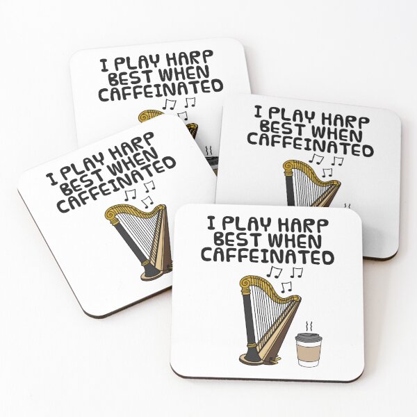 Item preview,  I Play Harp Best When Caffeinated, Harpist Coffee Funny designed and sold by doodlerob.