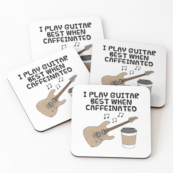 Item preview, I Play Guitar Best When Caffeinated, Electric Guitarist Funny designed and sold by doodlerob.