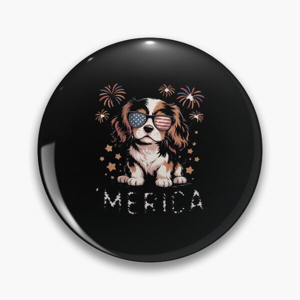 Item preview, Cavalier King Charles 4th Of July Merica Patriotic Dog  designed and sold by MythWoot.