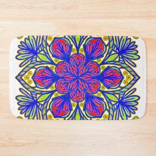 Item preview, "Colorful Floral Mandala with Geometric Layers" designed and sold by nighttime1990.