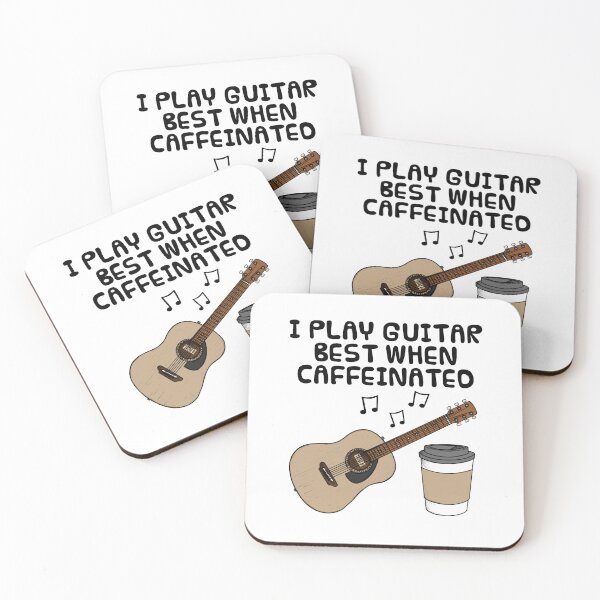 Item preview, I Play Guitar Best When Caffeinated, Acoustic Guitarist Funny designed and sold by doodlerob.