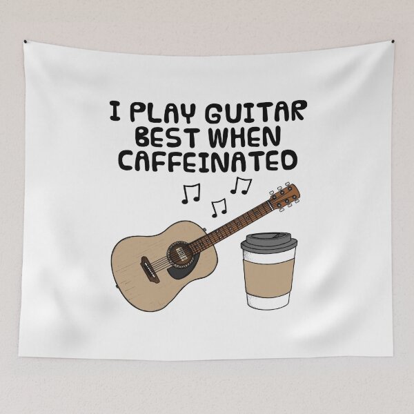 Item preview, I Play Guitar Best When Caffeinated, Acoustic Guitarist Funny designed and sold by doodlerob.