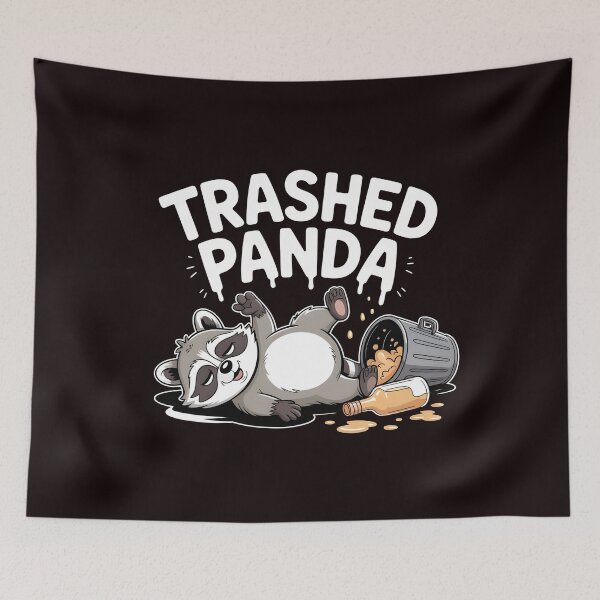 Item preview, Trashed Panda Drunk Raccoon – Funny Raccoon Meme for Raccoon Lovers designed and sold by Redgiant87x.