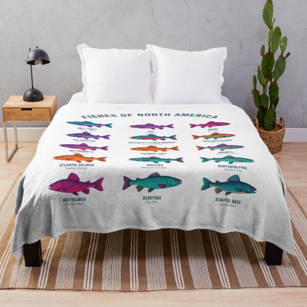 Item preview, North American Fish, Fisherman Gift, Lake Outdoorsman Naturalist, Fly Fishing, Trout, Pike, Salmon, Pickerel designed and sold by DesignDenDo ⭐⭐⭐⭐⭐.
