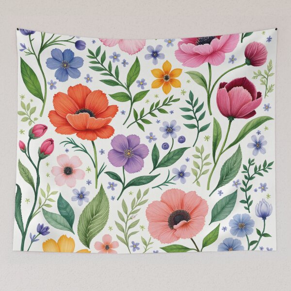 Item preview, Watercolor and Ink - Wildflower Waltz designed and sold by Petalandfur.