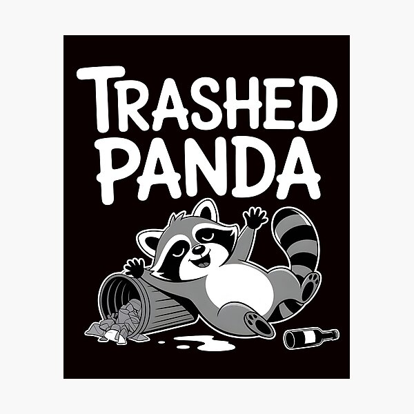 Item preview, Trashed Panda Drunk Raccoon – Classic Trashed Panda Shirt Humor designed and sold by Redgiant87x.