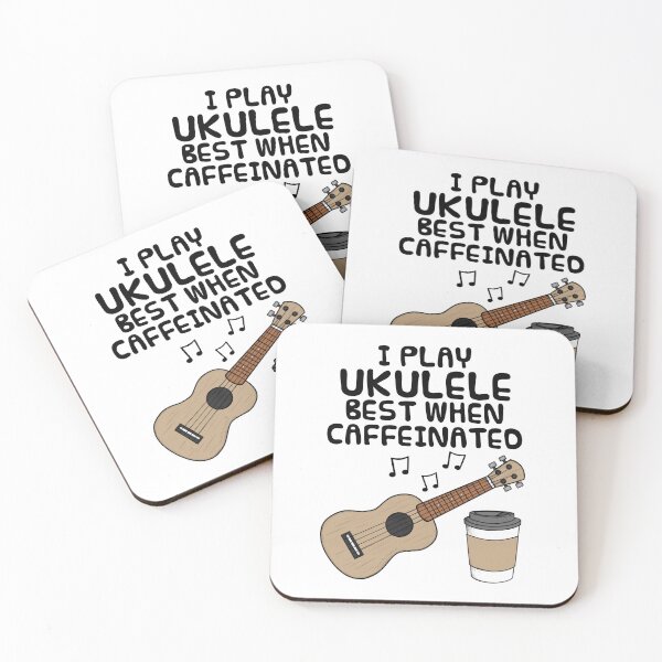 Item preview, I Play Ukulele Best When Caffeinated, Uke Player Funny designed and sold by doodlerob.