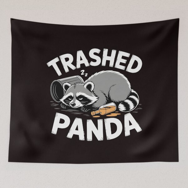 Item preview, Trashed Panda Drunk Raccoon – Meme Style Raccoon Lover Design designed and sold by Redgiant87x.