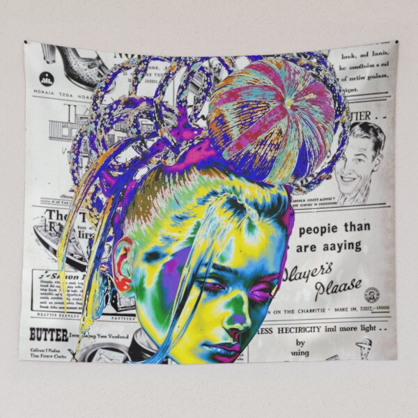 Item preview, Colorful Woman with Vintage collage designed and sold by DavidePoggio.