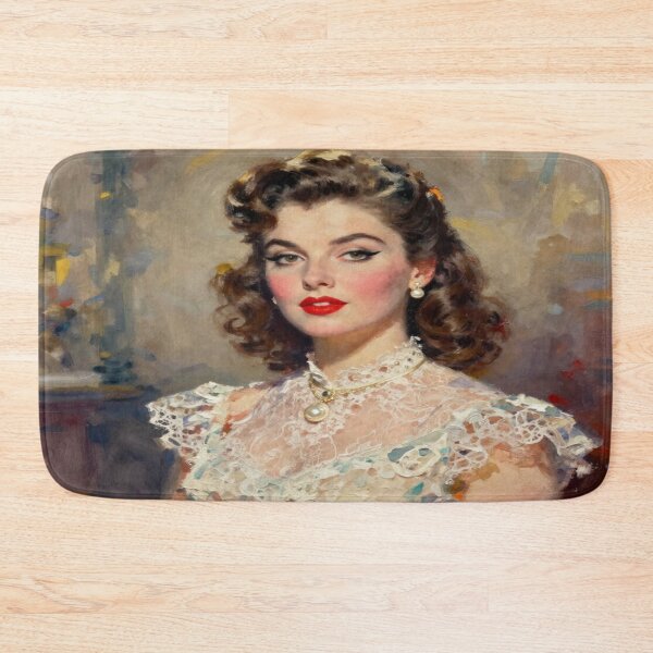 Item preview, Dolled Up World - Retro Woman Portrait – timeless elegance with 1950s waves, soft curls & classic charm designed and sold by FotoworldEdel.