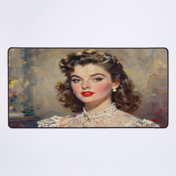 Item preview, Dolled Up World - Retro Woman Portrait – timeless elegance with 1950s waves, soft curls & classic charm designed and sold by FotoworldEdel.