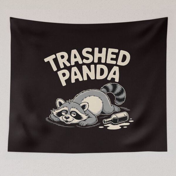 Item preview, Trashed Panda Drunk Raccoon – Funny Trash Panda Aesthetic designed and sold by Redgiant87x.