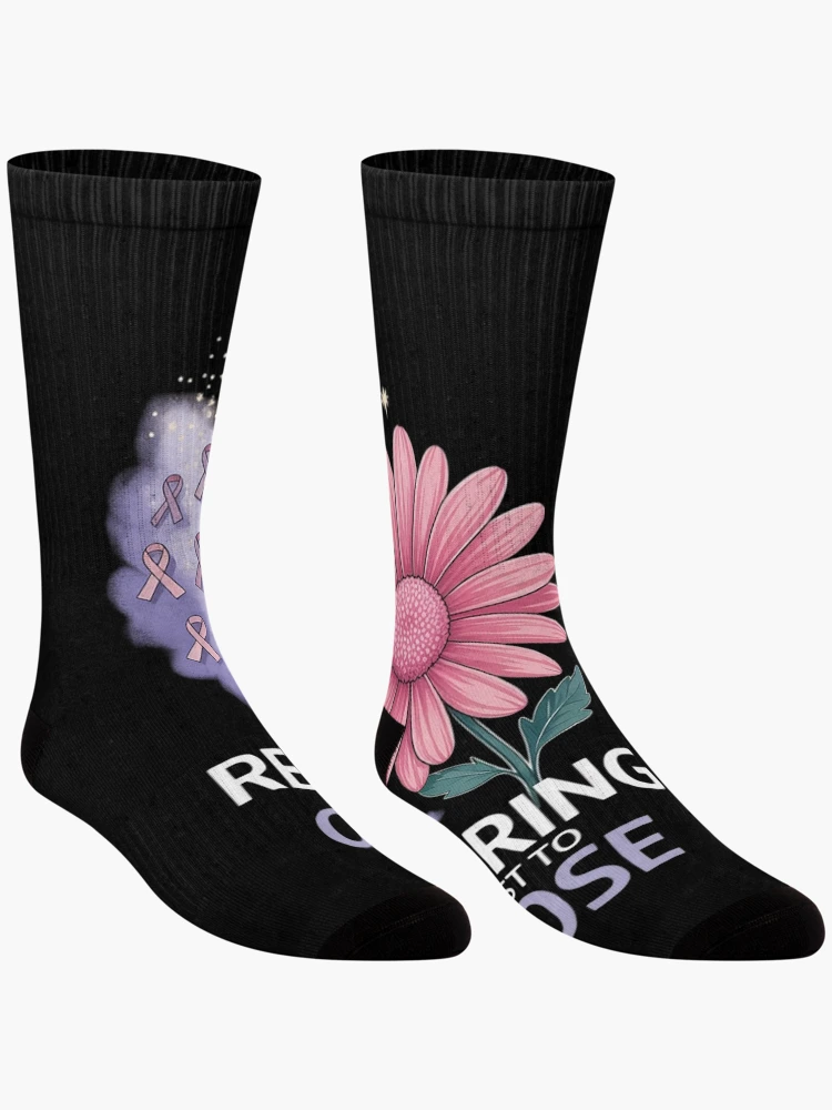 Thumbnail 3 of 5, Socks, Purple Ribbon Sunflower designed and sold by MathisBellanger.