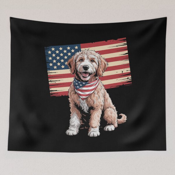 Item preview, Cockapoo Dog American Flag 4th Of July Cockapoo Dog  designed and sold by PowAcademy.