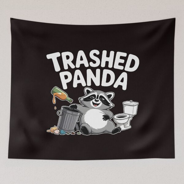 Item preview, Trashed Panda Drunk Raccoon – Funny Animal Meme Design designed and sold by Redgiant87x.